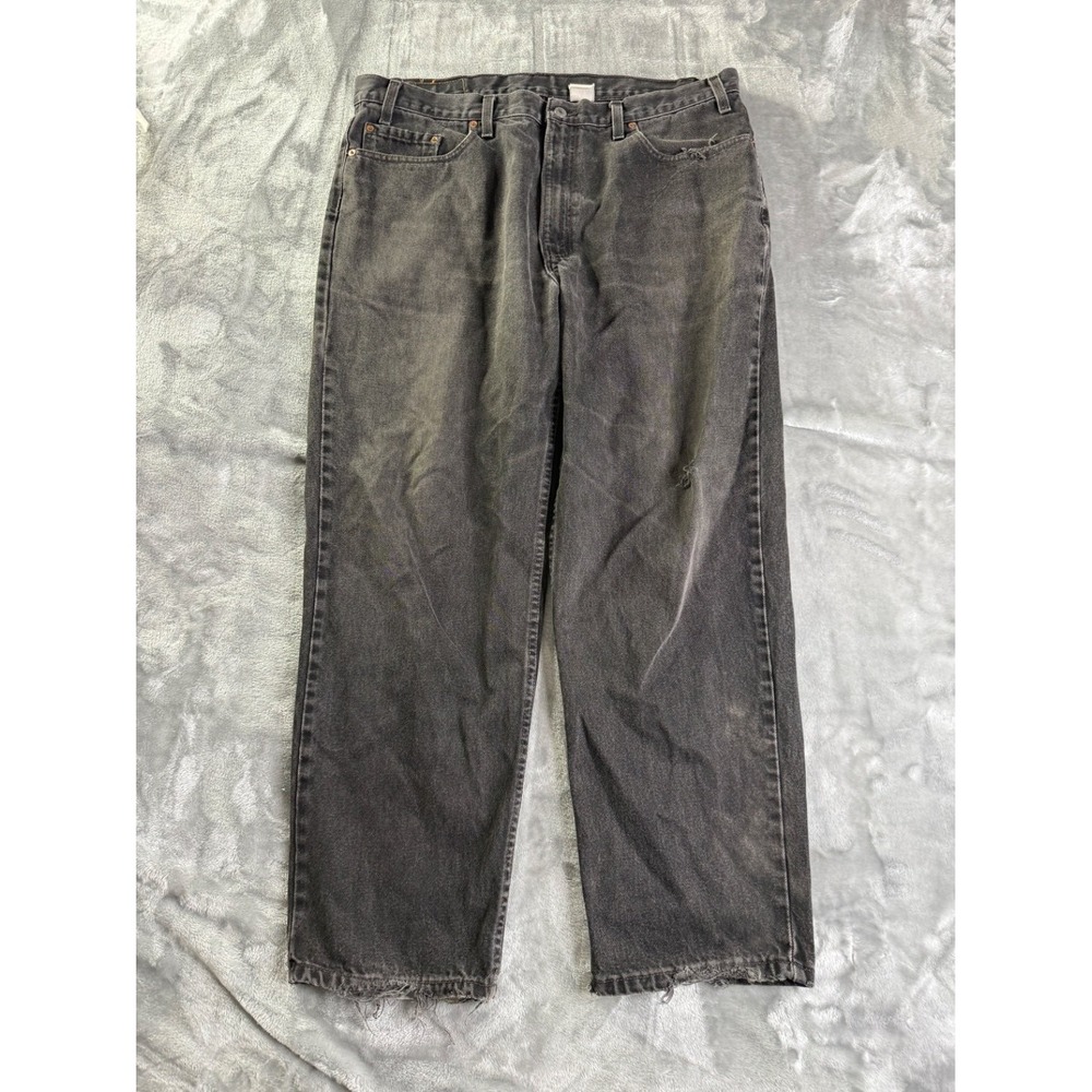 Levi's 550 Men's Jeans Size 40 Black 5-pocket Styling Relaxed Fit Tapered Leg